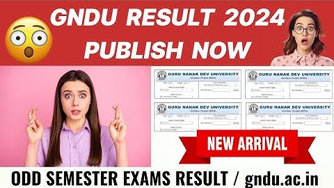 GNDU RESULT 2024 PUBLISH NOW 😱 NEW UPDATE 🥳 ODD SEMESTER EXAMS RESULT | GNDU RESULT NEWS TODAY