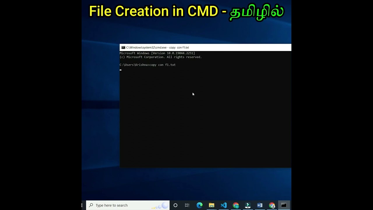 File Creation in CMD | Tamil Tutorial 