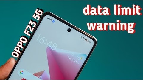 How to data limit warning,Oppo F23 5G data limit kaise set karen