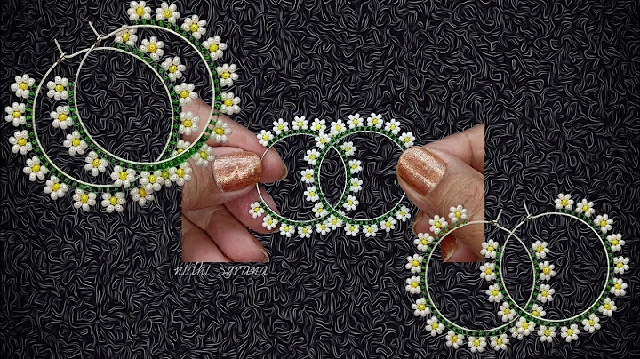 Circle Bloom Earrings/Daisy Hoops with Seed beads/Jewelry making Tutorial/Aretes Diy