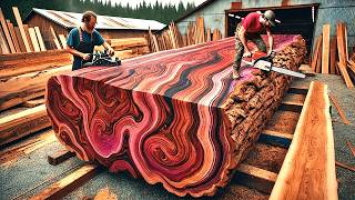 #16 Don't Believe It Until You See It: A Creative Guy Turns Solid Wood into a Unique Dining Table!