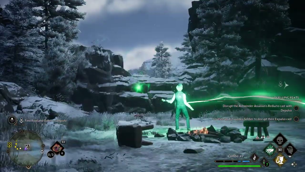 Hogwarts Legacy - Killing Two Ashwinders (with Disillusionment Spell)