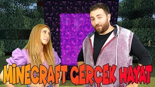 Çok Gi̇zemli̇ Bi̇r Portal Mi̇necraft Gerçek Oluyor Minecraft Real Life 