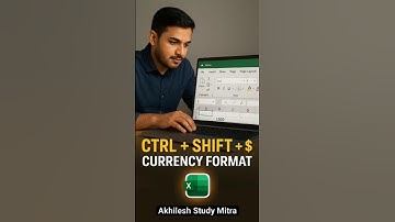 💸 Excel Shortcut That Feels Like Magic! | Ctrl + Shift + $ Explained in Hindi #excel #yt #shorts