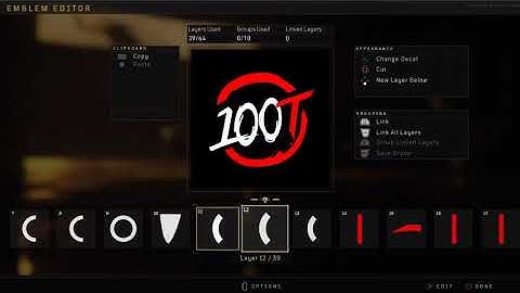 100 Thieves Emblem Tutorial Bo4!
