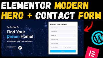 Ontwerp deze NEXT-LEVEL HERO-sectie met CONTACTFORMULIER met behulp van ELEMENTOR | WordPress-zel...