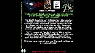 SC Ticket Writing Scam Embroils Mayor and Top Cop et al #fyp #viral #shorts #news #youtube #subs500
