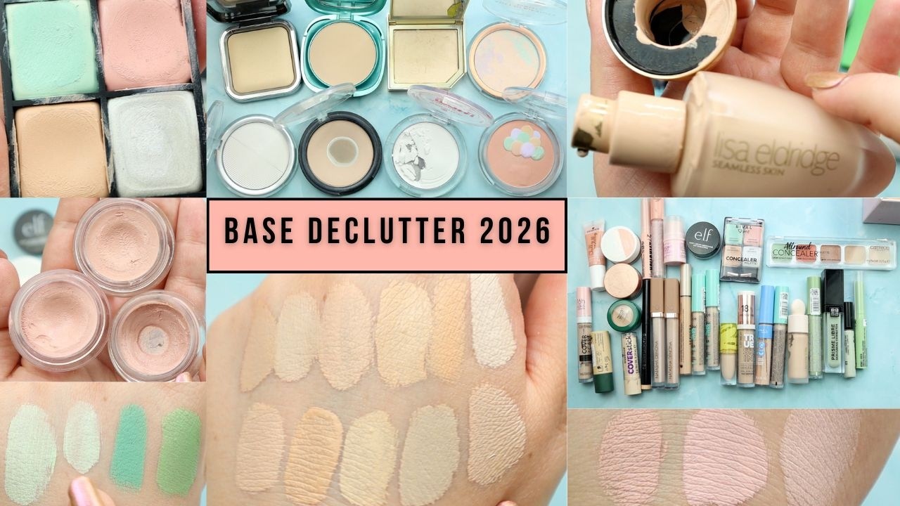 THOROUGH CONCEALER, FOUNDATION & COLOR CORRECTOR REVIEW w/ SWATCHES | LET'S DECLUTTER MY MAKEUP