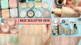THOROUGH CONCEALER, FOUNDATION & COLOR CORRECTOR REVIEW w/ SWATCHES | LET'S DECLUTTER MY MAKEUP