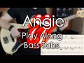 Rolling stones  angie  bass cover  play along tabs and notation