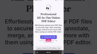 Edit your pdf file online #freeonlinetools #youtubeshorts #money #shorts #ai
