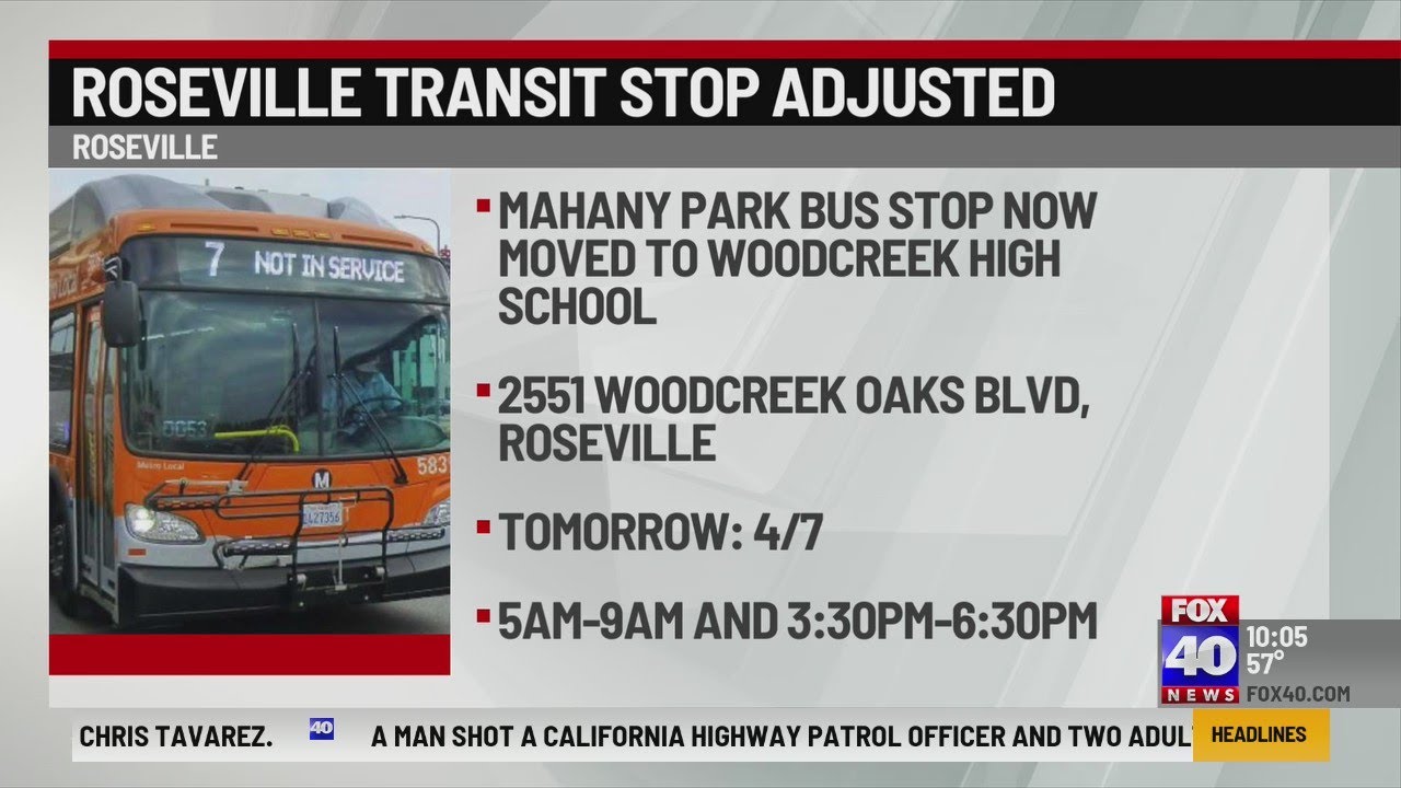 Roseville Transit temporarily adjusts commuter routes after Mahany Park