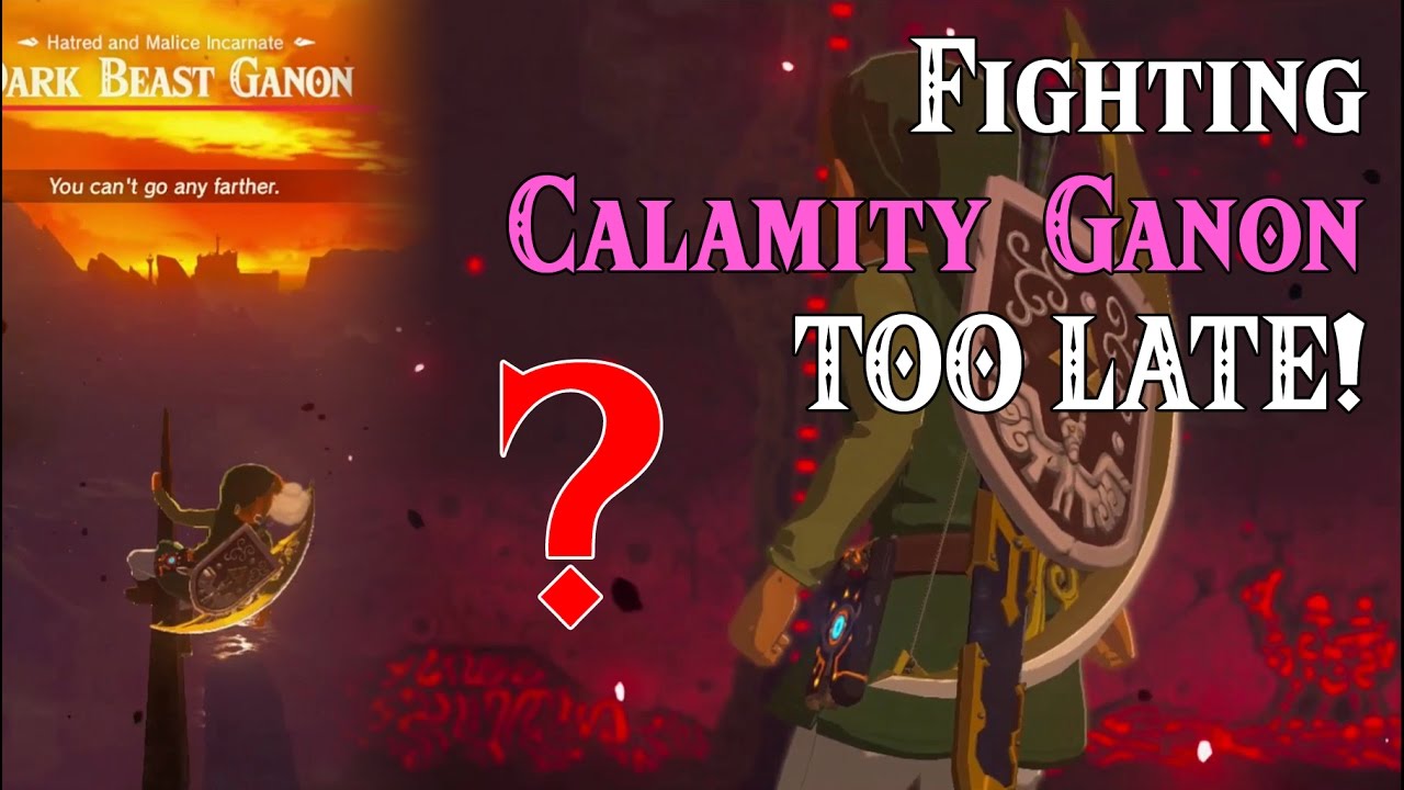 Fighting Calamity Ganon TOO LATE!..WW Link in Zelda Breath of the Wild (Spoilers)