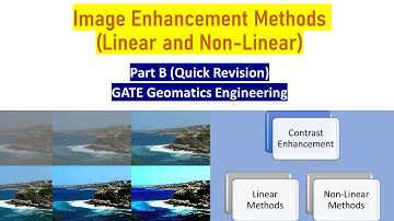 CONTRAST ENHANCEMENT METHODS (LINEAR AND  NON-LINEAR) | IMAGE ENHANCEMENT|GATE GEOMATICS ENGINEERING