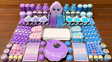 Satisfying Slime Mixing: Purple vs Blue Glossy ASMR Sounds