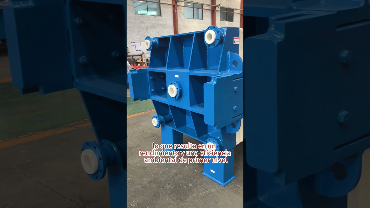 Prensa de filtro una vez abierta 