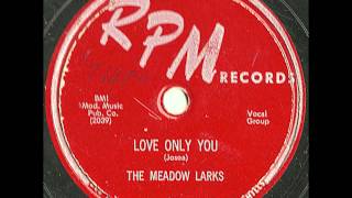 Video thumbnail of "Meadow Larks - Love Only You - Great 50's Doo Wop Rocker"