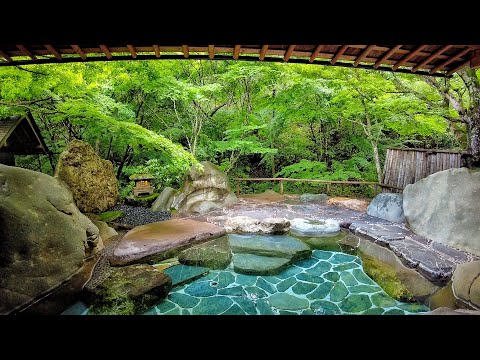 Japan Travel | Hitou Onsen Ryokan with Beautiful Open-air Bbaths in Gunma | Misatokan ASMR