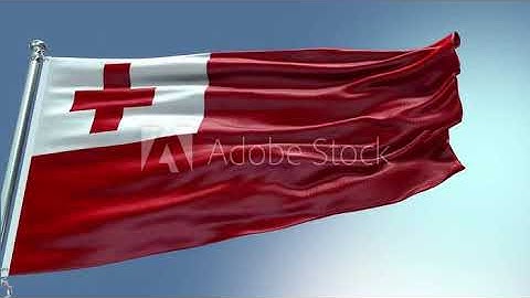 4k render Tonga Flag video waving in wind Tonga Flag Wave Loop waving in wind