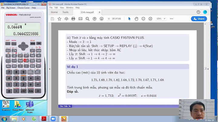 Cách tính xác suất thống kê bằng máy tính 570es