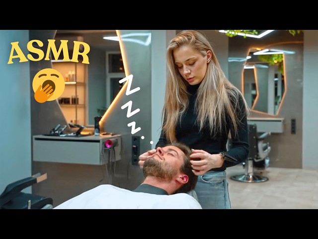 💈(ASMR) Why Everyone Loves This Blonde Barber | Alina’s Haircut Session