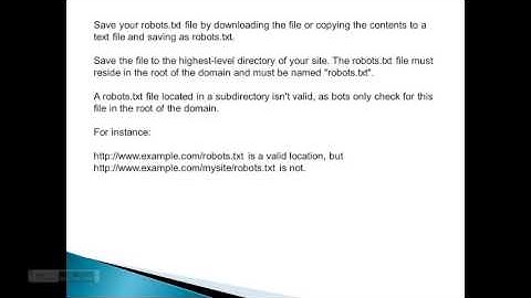 Robots.TXT file Video Part 2