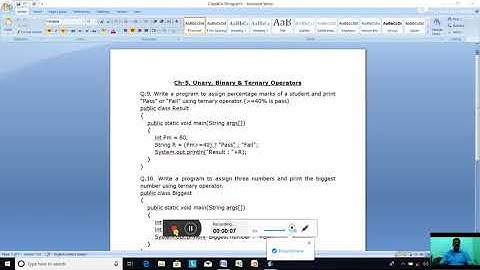 Class-8. Computer Applications. Ch-8. Unary, Binary & Ternary operators. Programs.