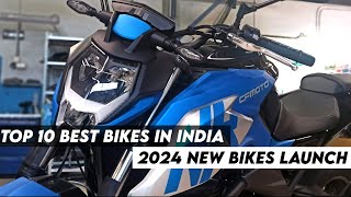 Top 10 Best Bikes in india 💥 2024|New Launch Best Bikes 2024 in india Ft.Yamaha,Hero,Aprilia,Honda