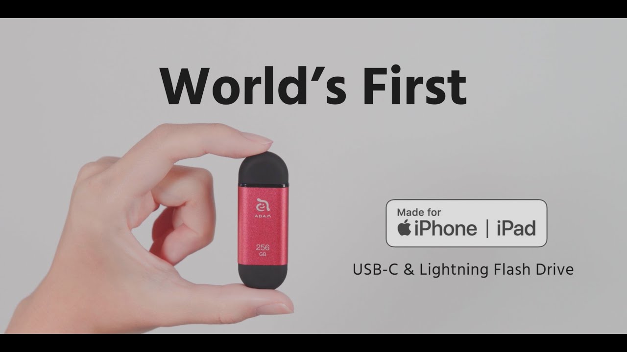 Iklips C World S First Apple Mfi Certified Usb C Lightning Flash Drive Youtube