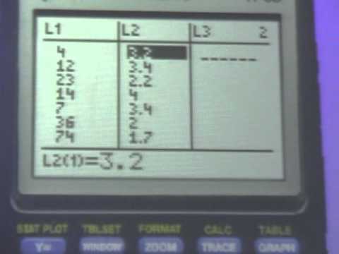 Linear Regression Program On Ti-83 Plus