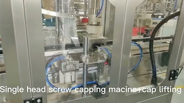 Automatic Screw Capping Machine with Cap Lifting, Capper Machine with cap hoist for Plastic Bottle