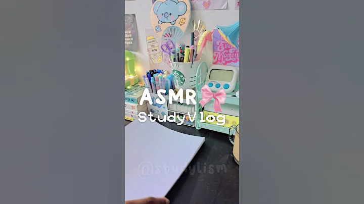 ASMR  study vlog🌱||study with me#studyWithMe​#studyVlog​ #ASMR​#StudyMotivation​  #Aesthetic​