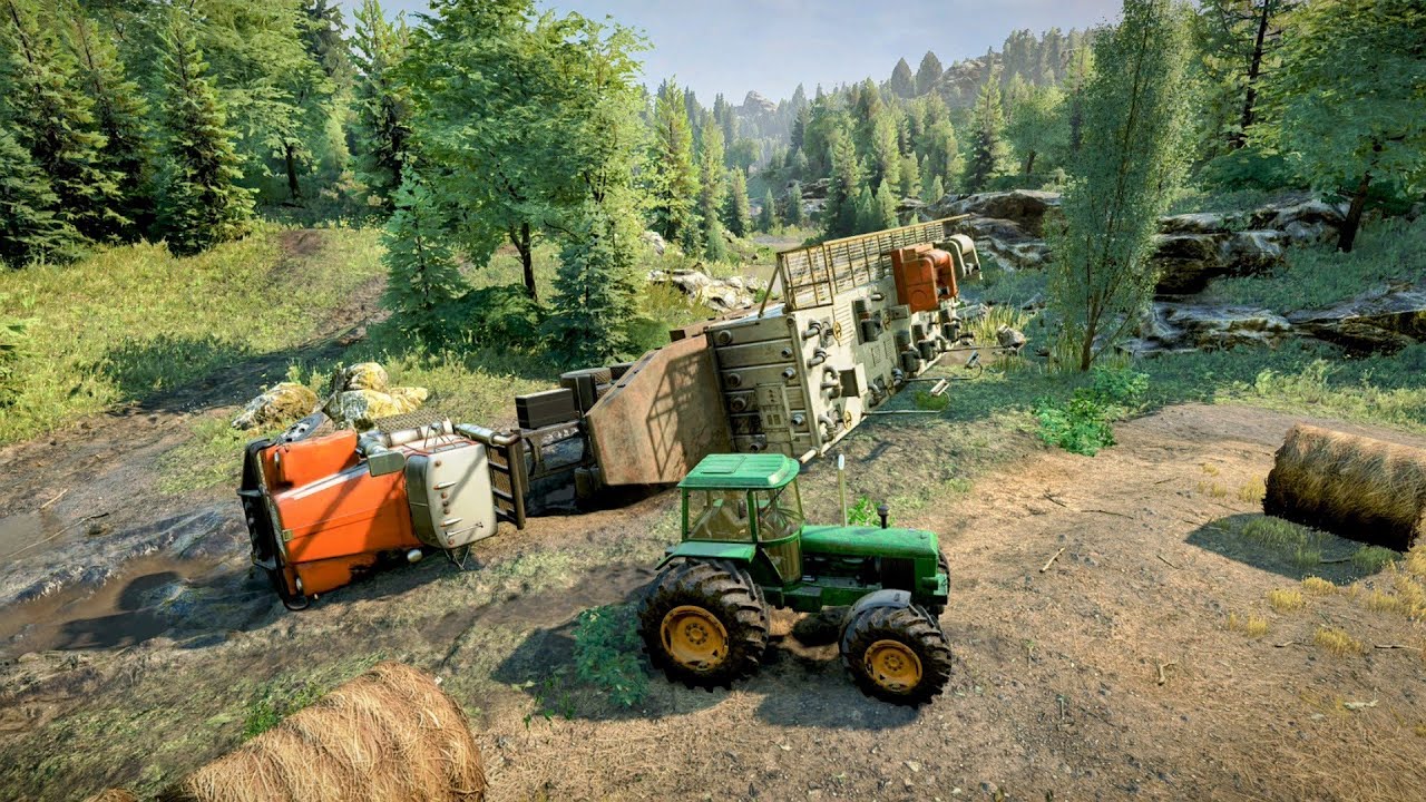 This Tractor Saved a Flipped Truck & Completed the Impossible Delivery! | SnowRunner Farming Mission