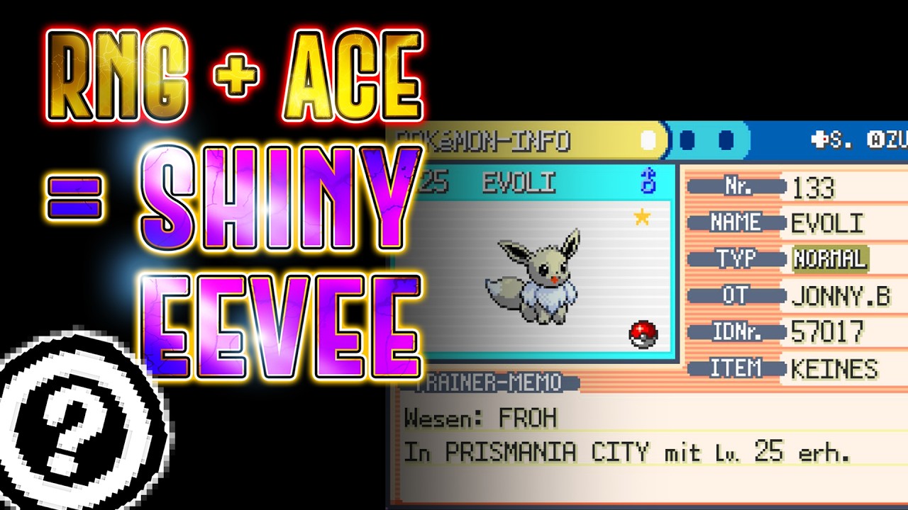 RNG Shiny Eevee in Pokemon FireRed & LeafGreen SWITCH - Change PRNG ...