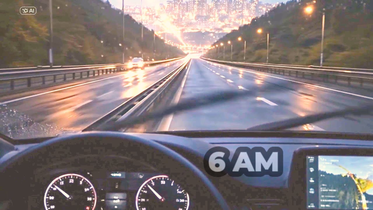 6 AM Early Morning Highway Driving Music | Calm Commute & Fresh Start