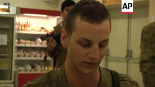 US soldiers celebrate Thanksgiving away from home