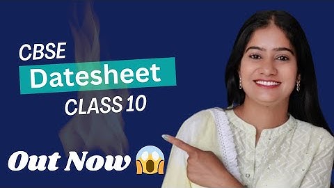 Class 10 Datesheet 2024 | CBSE Board | Final Exam