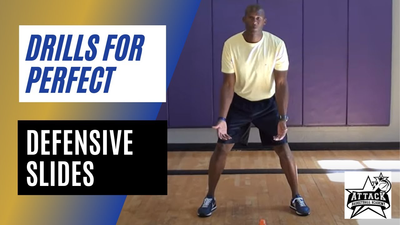 Basketball Defensive Slides with Cones Basketball Defensive Drills YouTube