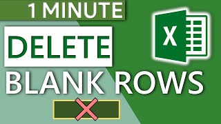 excel delete blank rows / remove empty rows (2020) - 1 minute
