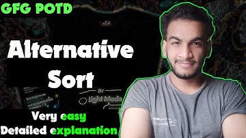 Alternative Sorting | gfg potd | 25-10-24 | GFG Problem of the day