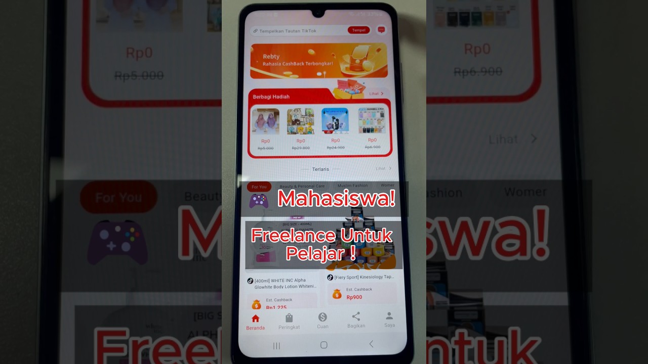 🎮Mahasiswa! Freelance Untuk Pelajar!Aplikasi Penghasil Uang 2025!Modal Hp Bekas Aja!