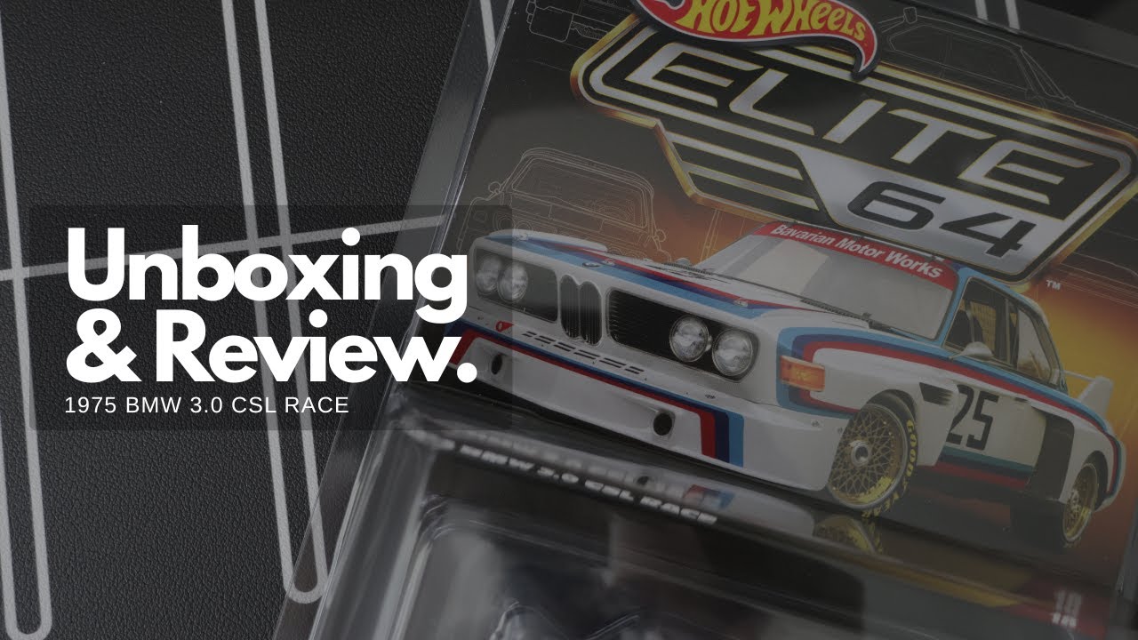 Hot Wheels Elite 64 - 1975 BMW 3.0 CSL Race Unboxing & Review