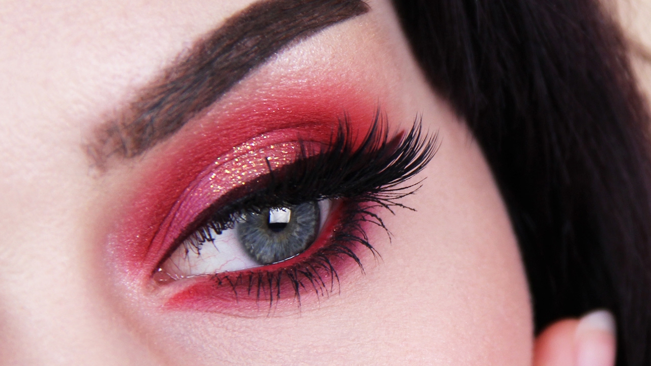 Valentines Day Red Eyeshadow Makeup Tutorial Youtube