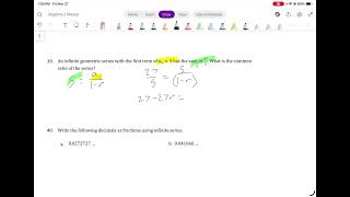 Chapter 11   Finding the Common Ratio of an Infinite Geometric Series