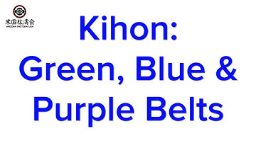 Green, Blue & Red Belt Kihon Karate Basics