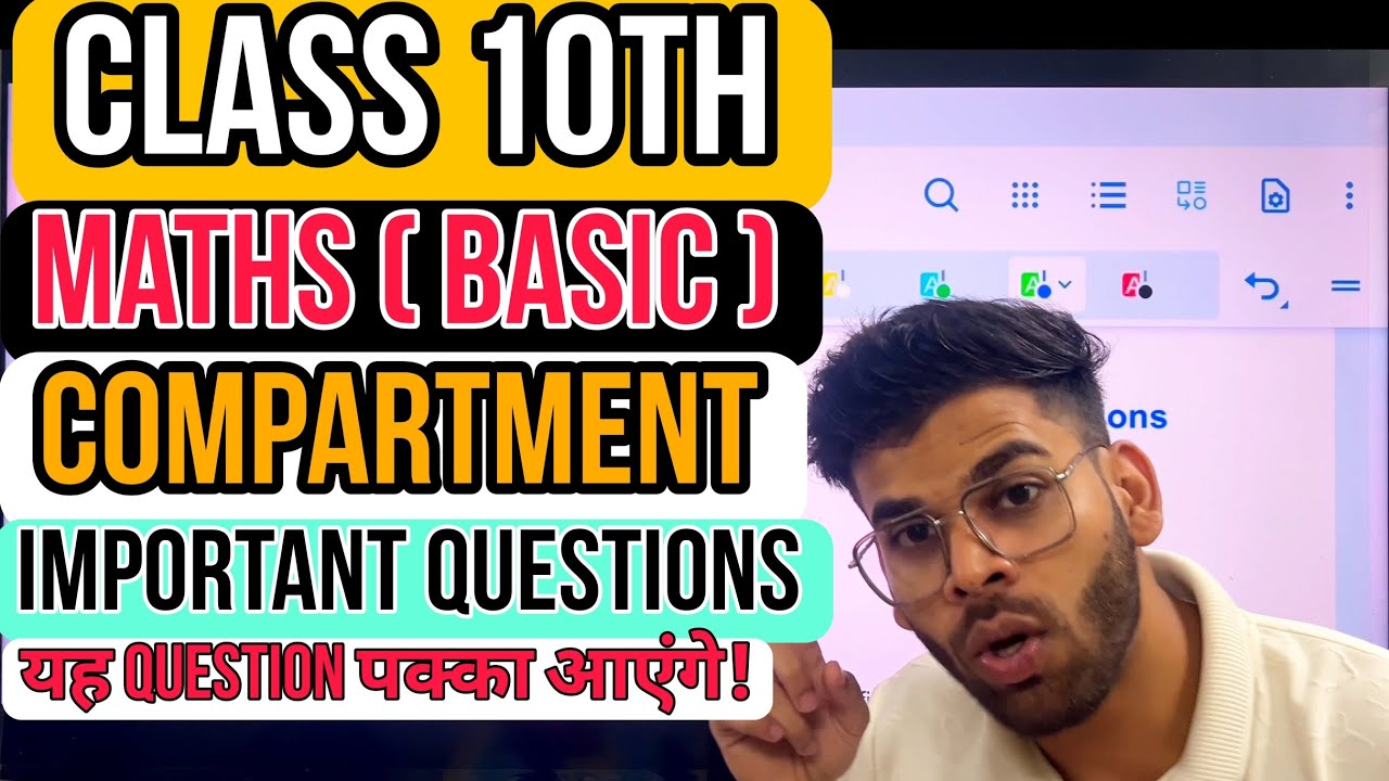 Class 10 CBSE Maths Basic Important Questions for Compartment Exam 2025 part 2