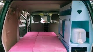 This woman converted her Suzuki Carry to a mini camper