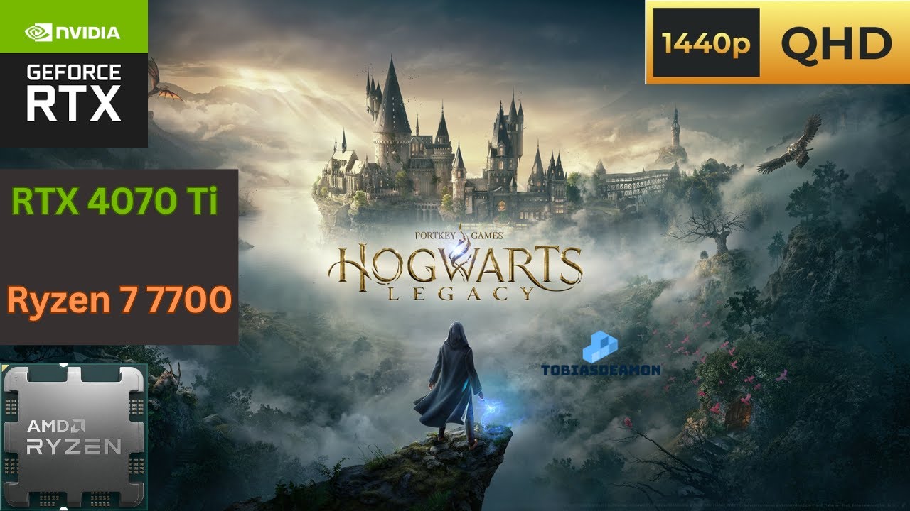 Hogwarts Legacy - Ryzen 7 7700 + RTX 4070Ti - gameplay on recommended Ultra settings - 1440p60