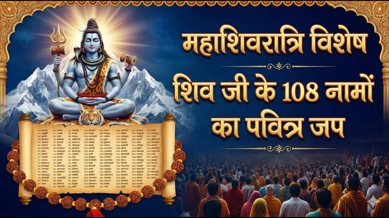 🌙🕉️ महाशिवरात्रि विशेष – शिव जी के 108 नामों का पवित्र जप | Shiv Ji 108 Naam Jaap | Har Har Mahadev