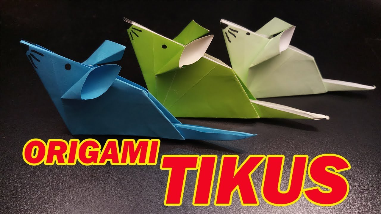 Cara membuat Origami Tikus Curut dengan mudah sederhana 